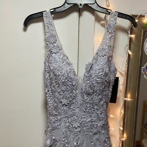 ballgown xscape prom dress a line v neck